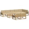 vidaXL Outdoor-Sofagarnitur 9 stk. 8-Sitzer Wei&szlig; und Beige Polyester