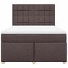 vidaXL Boxspringbett mit Matratze Dunkelbraun 140x200 cm Stoff