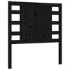 vidaXL Massivholzbett mit Kopfteil Schwarz 100x200 cm