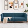vidaXL Sofa 3-Sitzer Blau Samt