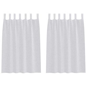 vidaXL Voile-Vorhang 2 Stk. Hellgrau 140 x 140 cm Polyester