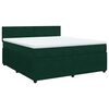 vidaXL Boxspringbett mit Matratze Dunkelgr&uuml;n 180x200 cm Samt