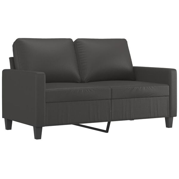 vidaXL 2-Sitzer-Sofa Grau 120 cm Kunstleder