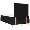 vidaXL Boxspringbett mit Matratze Schwarz 120 x 200 cm Stoff