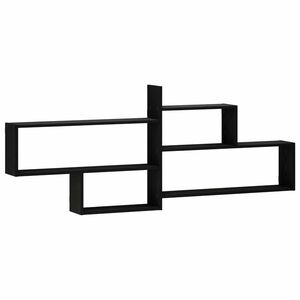 vidaXL Wandregal Schwarz Eichen-Optik 168,5 x 17 x 68 cm Holzwerkstoff
