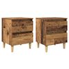 vidaXL Bettschr&auml;nke 2 pcs Altholz 40 x 35 x 50 cm Holzwerkstoff