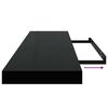 vidaXL Schweberegale 2 Stk. Hochglanz-Schwarz 90x23,5x3,8 cm MDF