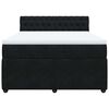 vidaXL Boxspringbett mit Matratze Schwarz 160x200 cm Samt