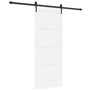 vidaXL Schiebet&uuml;r ORKDAL 83 x 202 cm Massives Kiefernholz Wei&szlig;