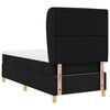 vidaXL Boxspringbett mit Matratze Dunkelgrau 90x190 cm Schwarz Stoff