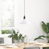 vidaXL Pendelleuchte Höhenverstellbar E27 Weiß Glänzend Ø 31 cm Metall