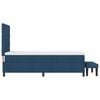 vidaXL Boxspringbett mit Matratze mit Kopfteil Blau 90 x 200 cm Stoff
