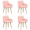 vidaXL Esszimmerst&uuml;hle 4 stk. Boucl&eacute; Rosa 59 x 57 x 85 cm