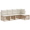 vidaXL Outdoor-Sofagarnitur Natur Polyester
