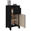 vidaXL Sideboard Schwarz 40x35x80 cm Massivholz Kiefer