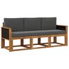 vidaXL Outdoor-Sofagarnitur 3 stk. Natur und Anthrazit