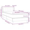 vidaXL Boxspringbett mit Matratze Dunkelblau 90x220 cm Samt