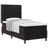 vidaXL Boxspringbett mit Kopfteil Schwarz 90 x 200 cm Samt
