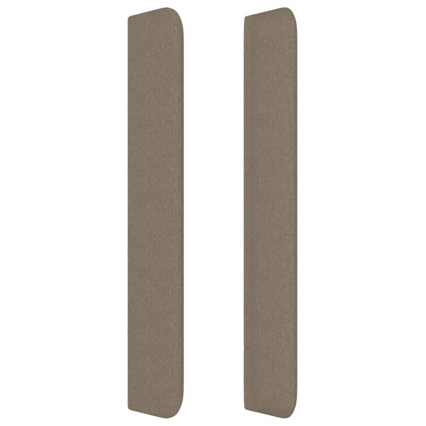 vidaXL Kopfteil mit Ohren Taupe 183x16x118/128 cm Stoff