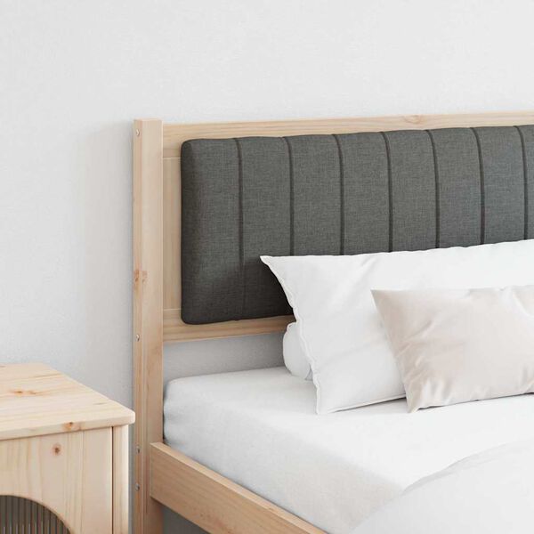 vidaXL Gepolstertes Kopfteil Braun 200 cm Massives Kiefernholz