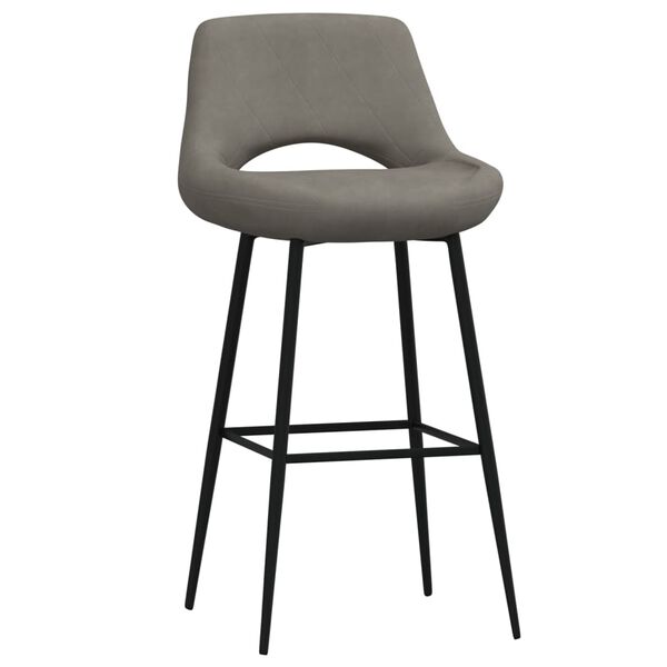 vidaXL Barhocker Dunkelgrau Samt
