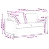 vidaXL Sofa Hellgrau Gesamtabmessungen: 158 x 78 x 80 cm (B x T x H)