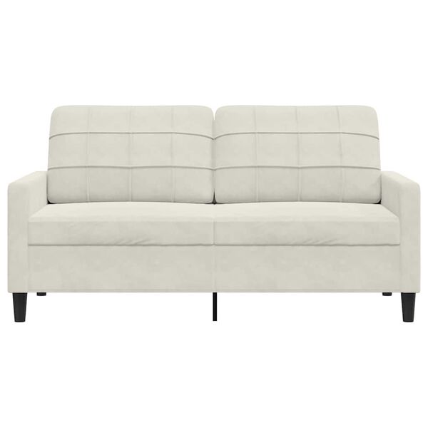 vidaXL 2-Sitzer-Sofa Creme 140 cm Samt