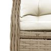 vidaXL 5-tlg. Garten-Essgruppe mit Kissen Beige Poly Rattan