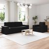 vidaXL Sofa 180cm 2 pcs Schwarz Metall