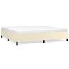 vidaXL Bettgestell Creme 200x200 cm Kunstleder