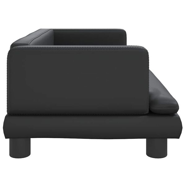 vidaXL Hundebett Schwarz 80x45x30 cm Kunstleder