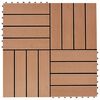 vidaXL Terrassenfliese 11 pcs Teak 30 x 30 cm WPC