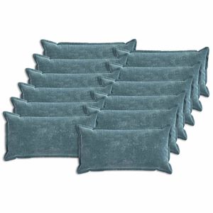 vidaXL Kissenbezug 12 pcs HOUTEN Blau 40 x 80 cm Chenille-Stoff