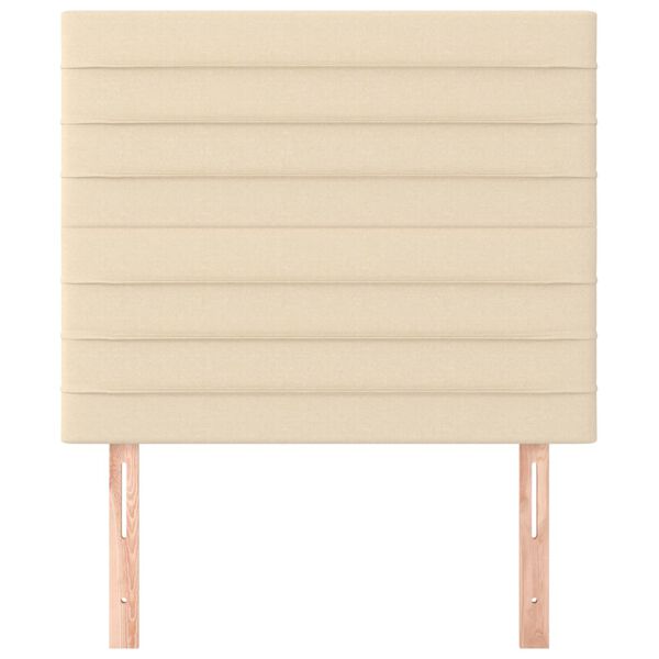 vidaXL Kopfteil Creme 90x5x118/128 cm Stoff