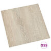 vidaXL Bodenplanken 55 pcs Beige 5,11 m&sup2; PVC