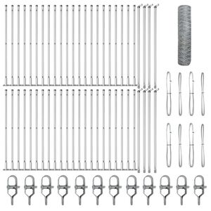 vidaXL Zaunpfosten Silber 100 x 0,4 m (36 mm Maschen) Stahl
