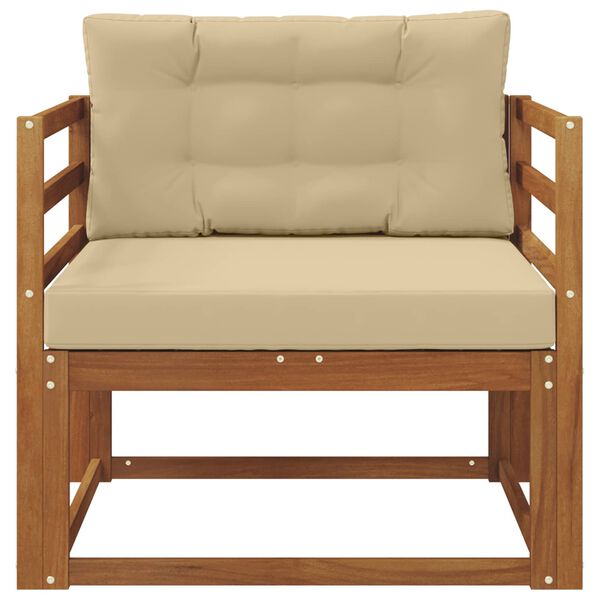 vidaXL Outdoor Mittelsofa Massivholz Akazie Natur