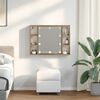 vidaXL Spiegelschrank mit LED-Leuchten Artisan-Eiche 76x15x55 cm