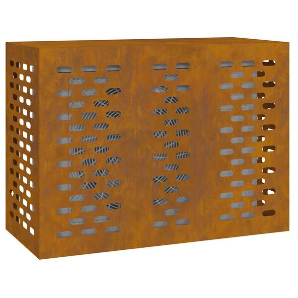 vidaXL Klimaanlagenabdeckung Rostig 110 x 50 x 80 cm Wetterfeststahl