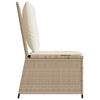 vidaXL Gartensofa mit Kissen Beige Poly Rattan