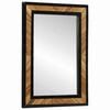 vidaXL Wandspiegel Schwarz und Braun 70 x 2 x 70 cm Massivholz Akazie