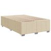 vidaXL Boxspringbett mit Matratze Creme 120x200 cm Stoff