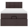 vidaXL Ottoman-Bett mit Matratze & LEDs Dunkelbraun 80x200 cm Stoff