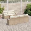 vidaXL Gartensofa-set mit Kissen 8 pcs Beige Poly-Rattan