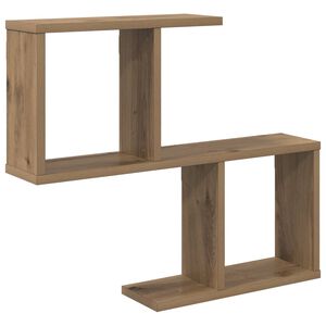vidaXL Wandregal Artisan-Eiche 60 x 12 x 50,5 cm Holzwerkstoff
