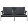 vidaXL 5-tlg. Garten-Lounge-Set mit Auflagen Aluminium Dunkelgrau