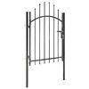 vidaXL Gartentor Woerden Stahl 1x1,25 m Schwarz