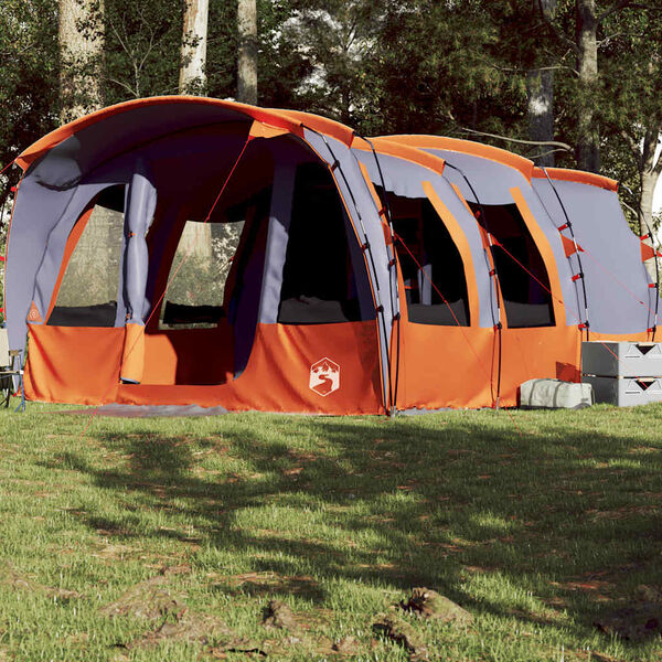 vidaXL Tunnel-Familienzelt 8 Personen Grau Wasserdicht