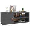 vidaXL Wandschrank Grau 80x30x30 cm Massivholz Kiefer