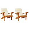 vidaXL Adirondack-Auflagen 2 Stk. Creme Oxford-Gewebe